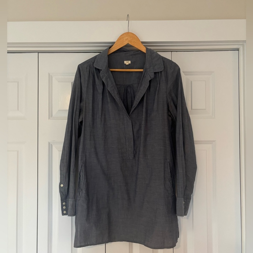 J. Crew women’s chambray color pullover tunic
